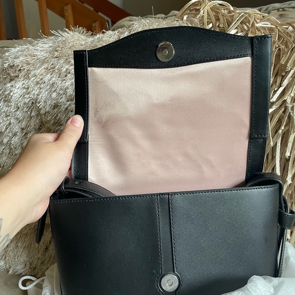 Black Leather Crossbody Purse - Picture 4 of 5